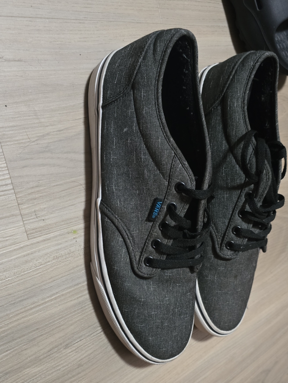 Vans Black Canvas Low-Top Sneakers